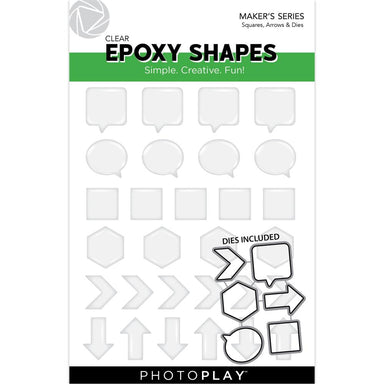 Photoplay Epoxy Shapes Squares Arrows & Dies