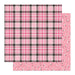 Photoplay Lil Boo Thing Pink Plaid 12X12 Paper