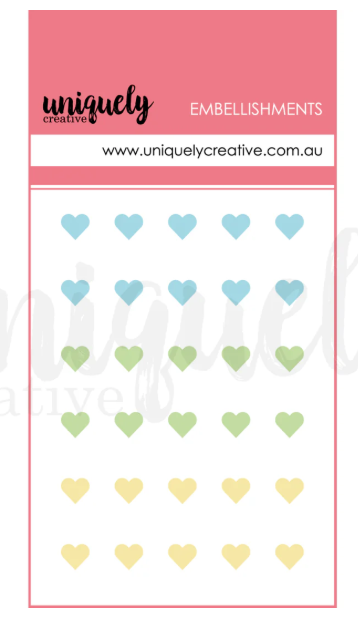 Uniquely Creative Dew Drop Heart Stickers - Luminous