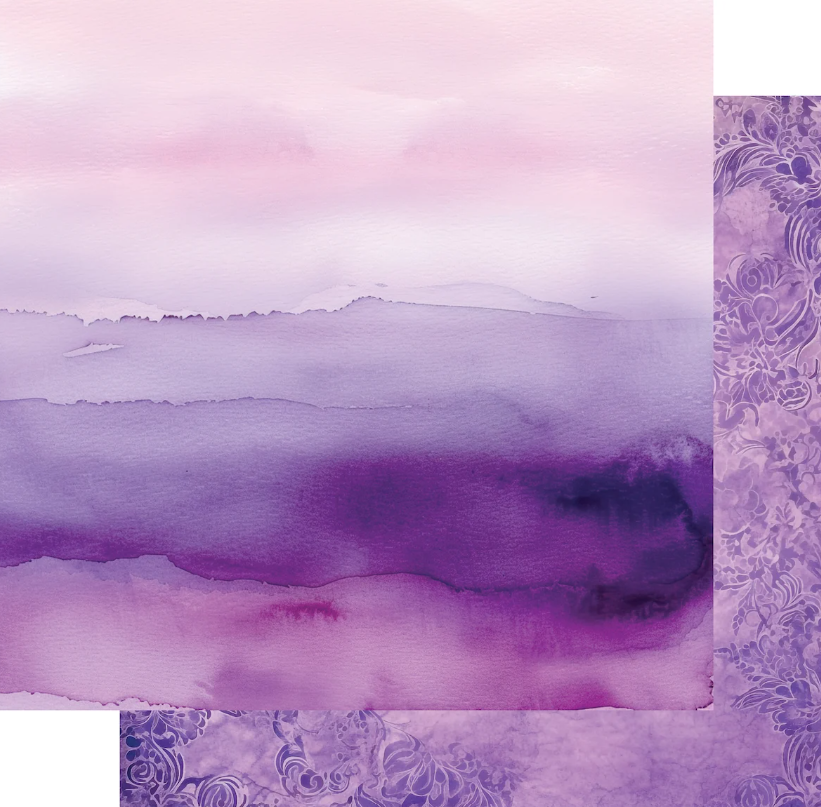 Uniquely Creative Ultraviolet Delight Layers of Lilac 12X12 Paper
