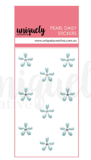 Uniquely Creative Blue Pearl Daisy Sticker
