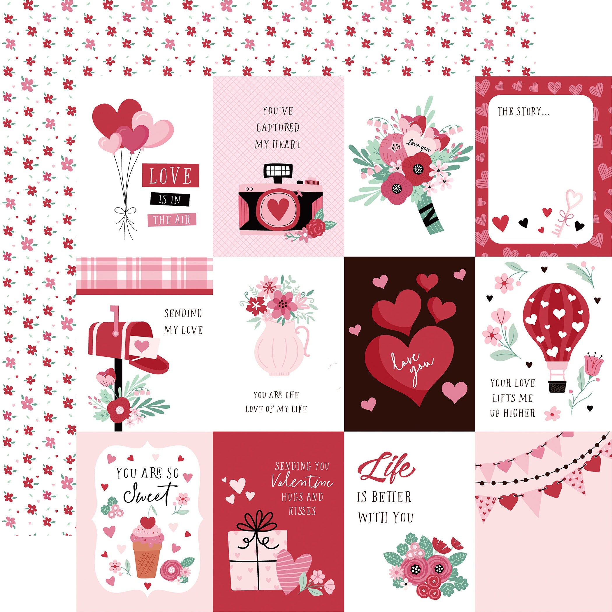 Echo Park Valentine's Day 3X4 Journaling Cards