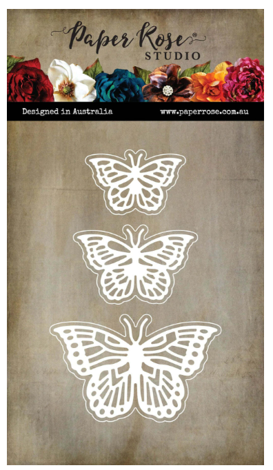 Paper Rose Alora Layered Butterfly Trio Die