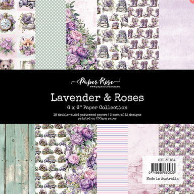 Paper Rose Lavender & Roses 6X6 Paper Collection