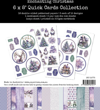 Paper Rose Enchanted Christmas 6X8 Quick Cards Collection