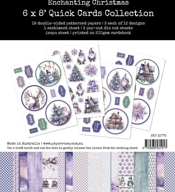 Paper Rose Enchanted Christmas 6X8 Quick Cards Collection
