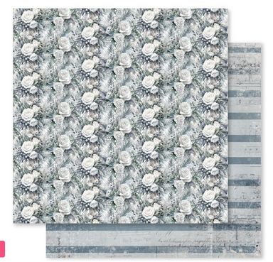 Paper Rose White Christmas F 12X12 Paper