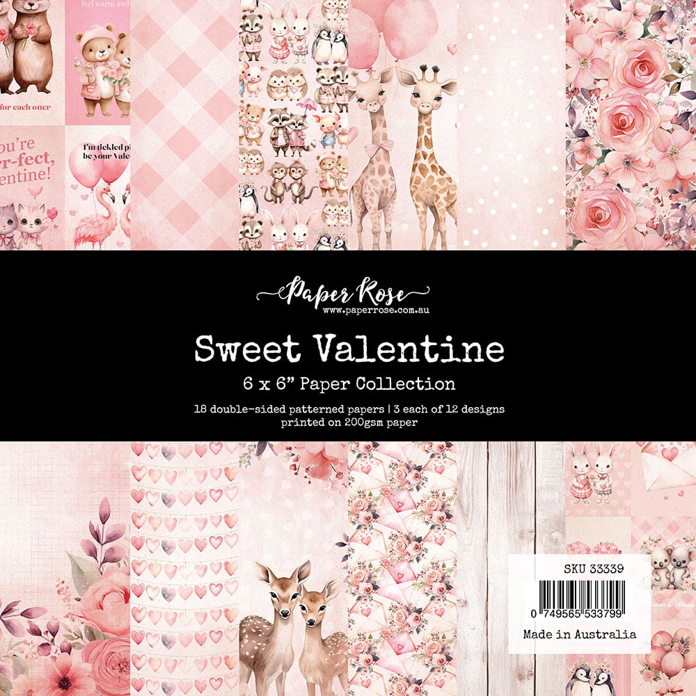 Paper Rose Sweet Valentine 6X6 Paper Pad