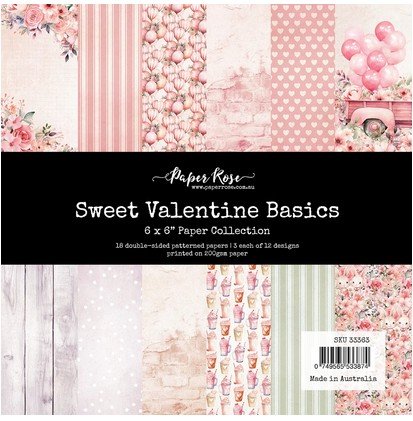 Paper Rose Sweet Valentine Basics 6X6 Paper Collection