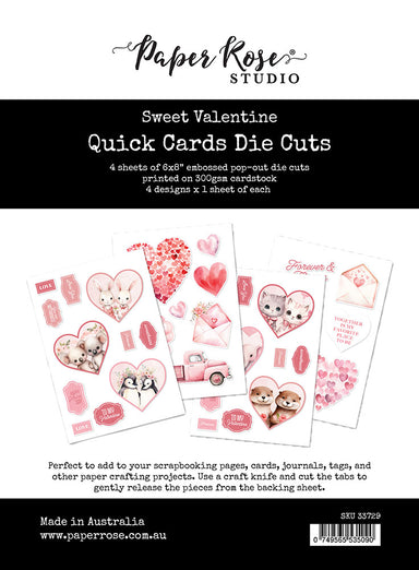Paper Rose Sweet Valentine Quick Cards Die Cuts
