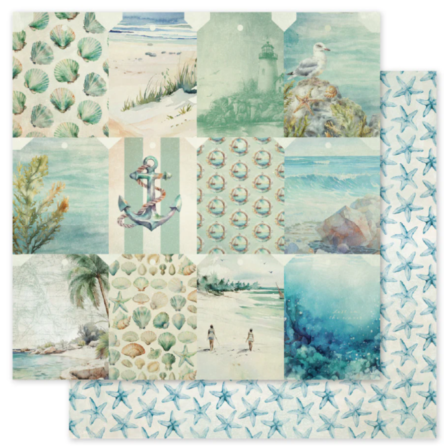 Paper Rose Seaside Memories Basics E 12X12 Paper