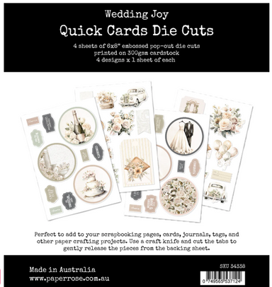 Paper Rose Wedding Joy Quick Cards Die Cuts