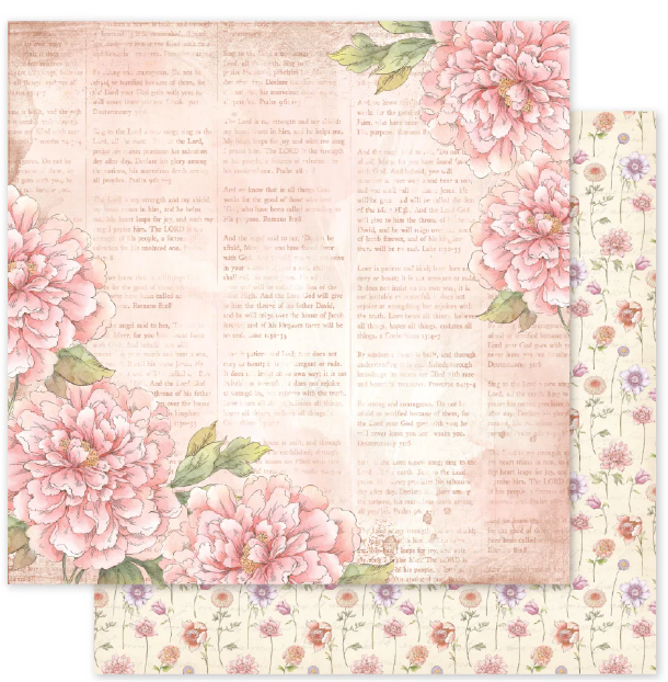 Paper Rose Words of Wisdom B 12X12 Paper