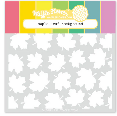 Waffle Flower Maple Leaf Background Stencil