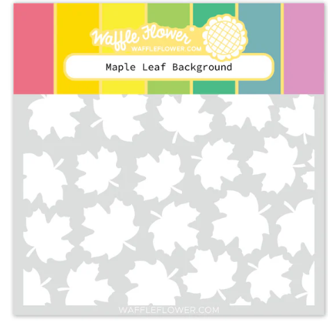 Waffle Flower Maple Leaf Background Stencil