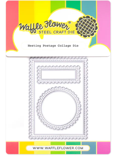 Waffle Flower Nesting Postage Collage Dies