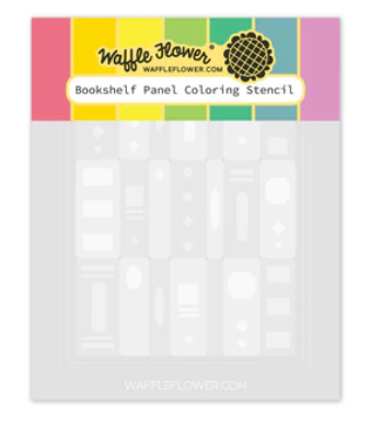 Waffle Flower Bookshelf Panel Coloring Stencil