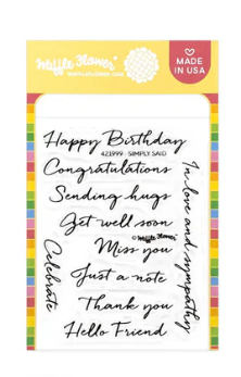 Waffle Flower Simply Said Clear Stamp
