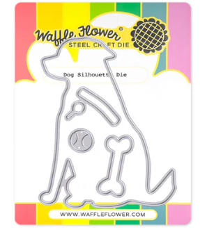 Waffle Flower Dog Silhouette Die