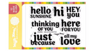 Waffle Flower Hello Sunshine Sentiment Stamps