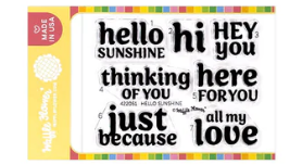 Waffle Flower Hello Sunshine Sentiment Stamps