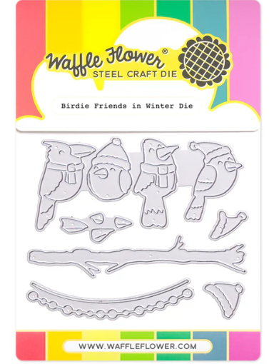 Waffle Flower Birdie Friends in Winter Die