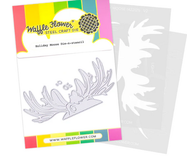 Waffle Flower Holiday Moose Die-n-stencil