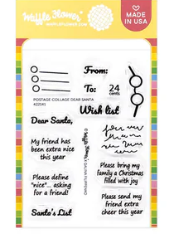 Waffle Flower Postage Collage Dear Santa Stamps