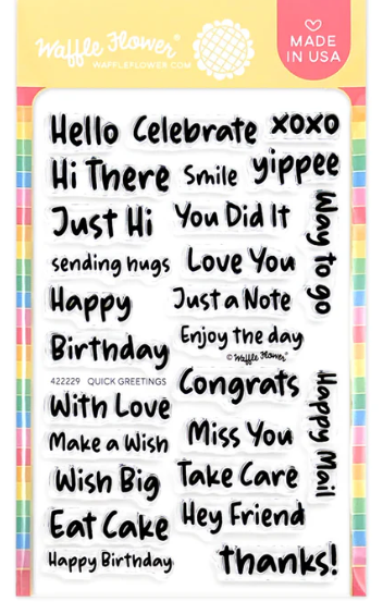 Waffle Flower Quick Greetings Stamp Set
