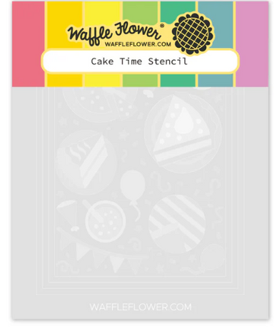 Waffle Flower Cake Time Stencil