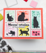 Waffle Flower Postage Collage Cat Silhouettes Clear Stamp