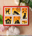 Waffle Flower Postage Collage Dog Silhouettes Clear Stamp