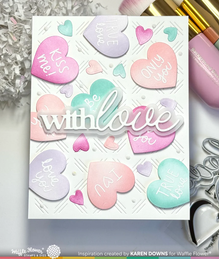 Waffle Flower Shape of My Heart Die