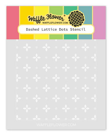 Waffle Flower Dashed Lattice Dots Stencil