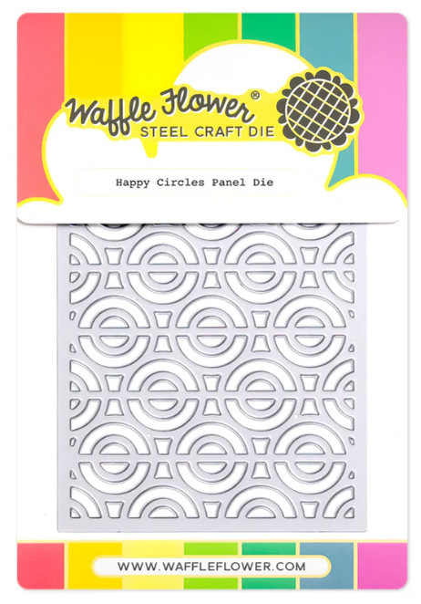 Waffle Flower Happy Circles Panel Die