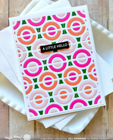 Waffle Flower Happy Circles Panel Die