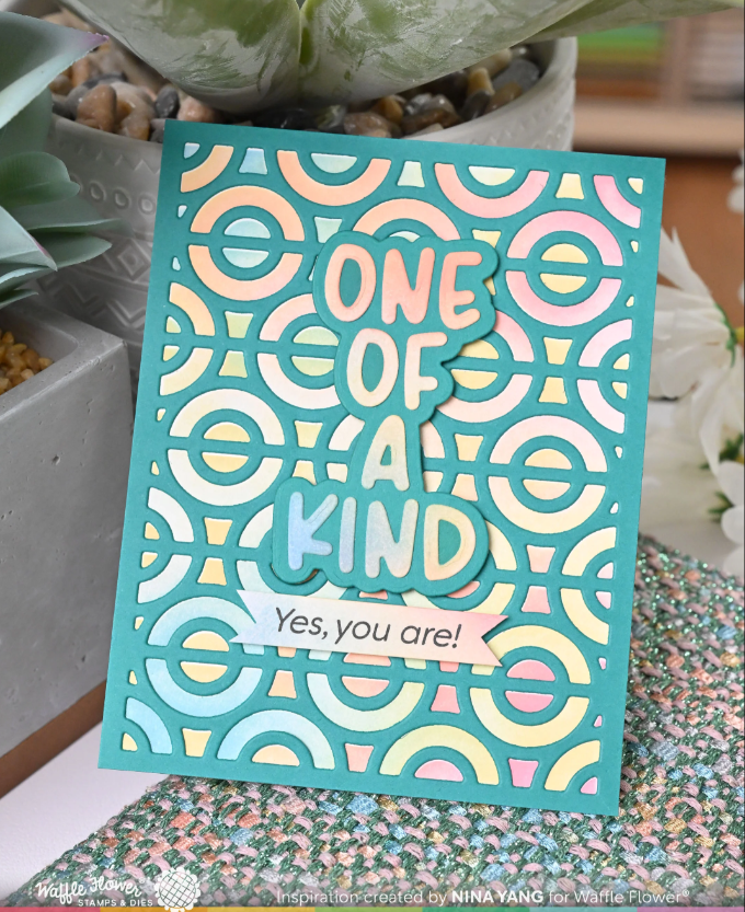 Waffle Flower Happy Circles Panel Die