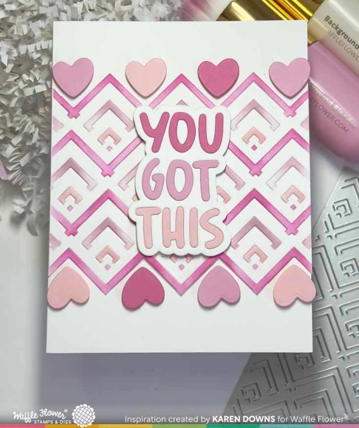 Waffle Flower Happy Chevrons Stencil