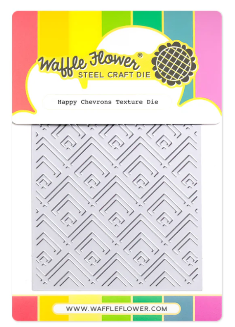 Wafflel Flower Happy Chevrons Texture Die