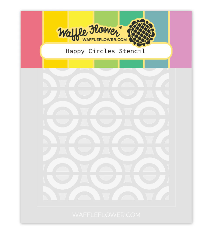 Waffle Flower Happy Circles Stencil
