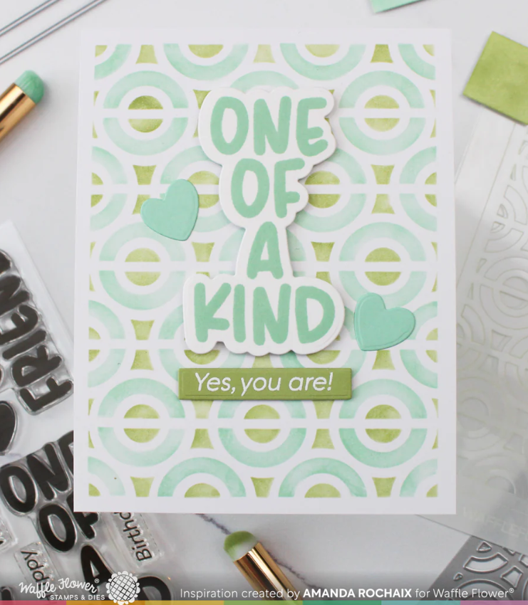 Waffle Flower Happy Circles Stencil