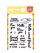 Waffle Flower Postage Collage Piped Letters Clear Stamp