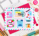 Waffle Flower Postage Collage Piped Letters Clear Stamp