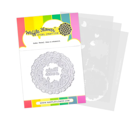 Waffle Flower Cake Focal Die-n-stencil