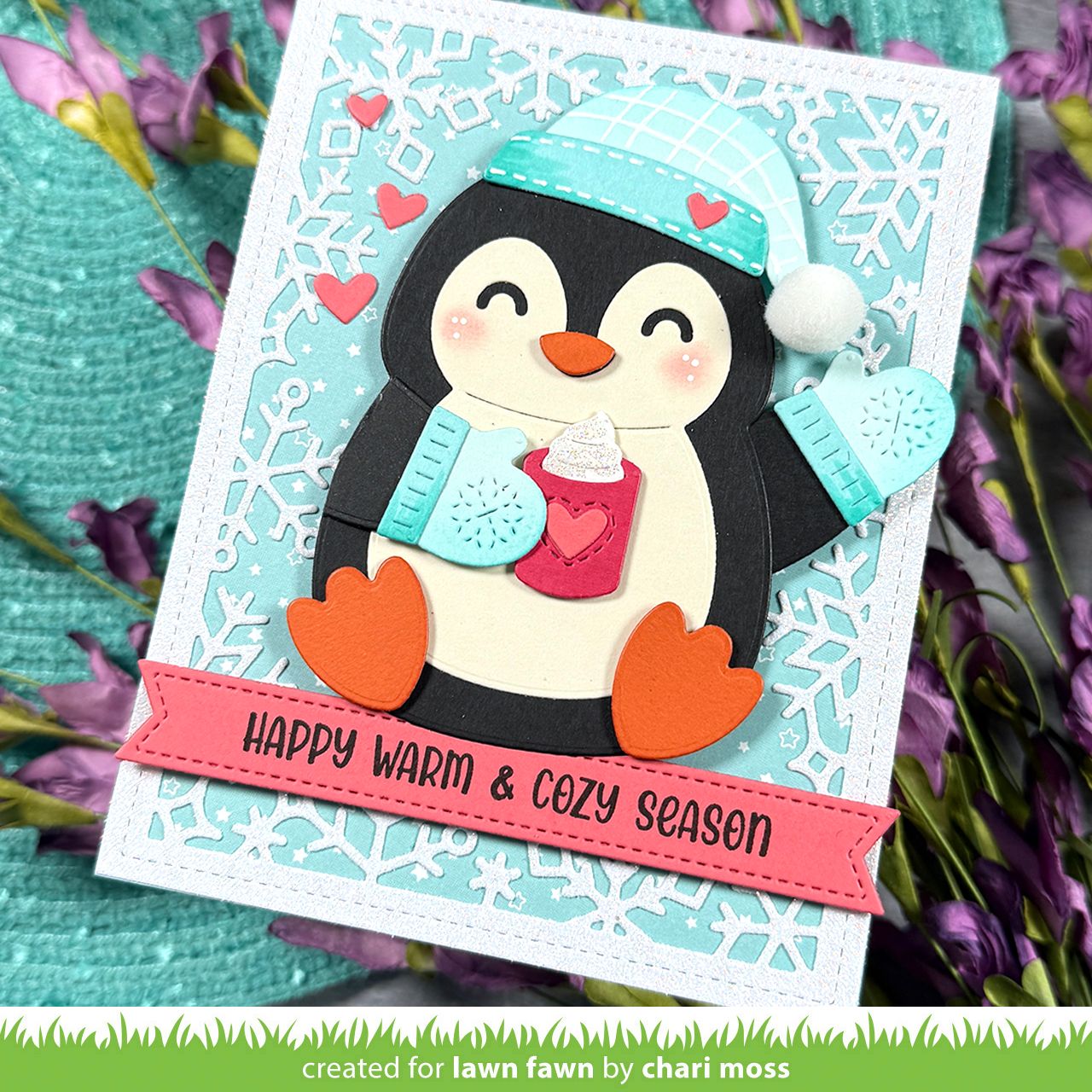 Lawn Fawn Big Hugs Penguin Die