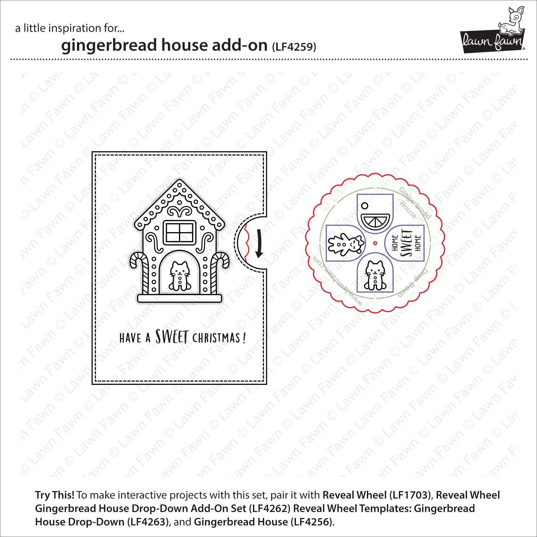 Lawn Fawn Gingerbread House Add On Stamp