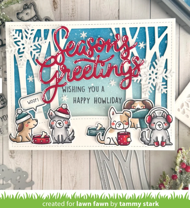 Lawn Fawn Cozy Dogs Clear Stamp Set