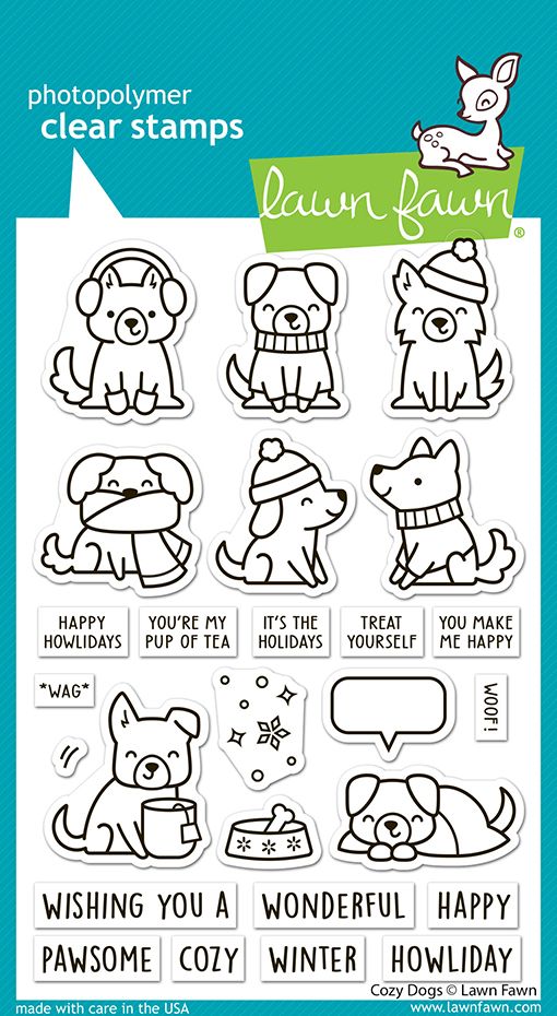 Lawn Fawn Cozy Dogs Clear Stamp Set
