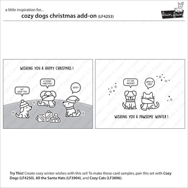 Lawn Fawn Cozy Dogs Christmas add On Stamp