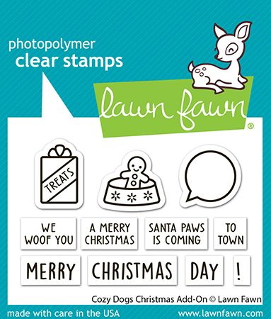 Lawn Fawn Cozy Dogs Christmas add On Stamp